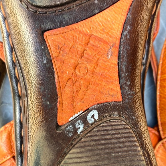 Women’s size 7 eur 38 Born Women's Orange Strappy Sandals - Picture 7 of 16